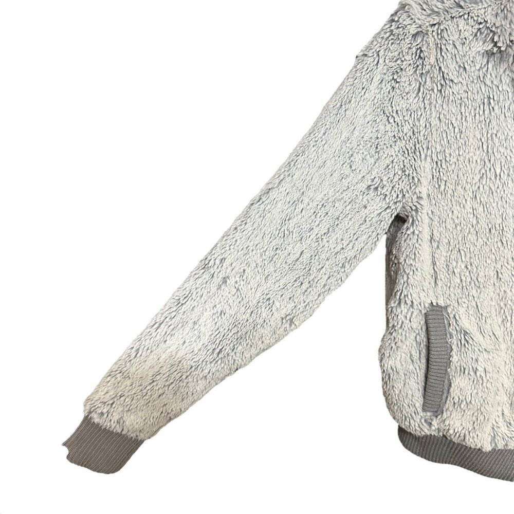Patagonia Conejo Gray Fleece‎ Bomber Jacket Full-Zip Cozy Outerwear Fall XS - Picture 4 of 5